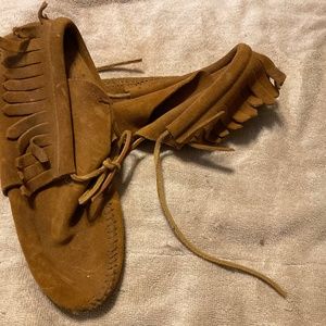 Hard sole moccasins